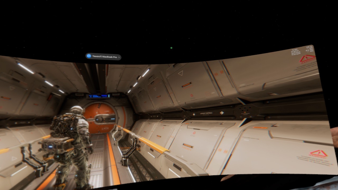 Vision Pro ultrawide gameplay